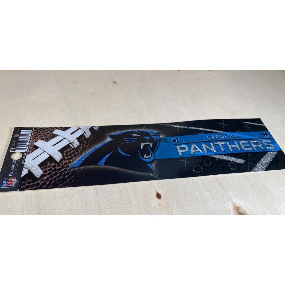 Carolina Panthers‎ Bumper Sticker Football NFL Brand Glitter Design Licensed